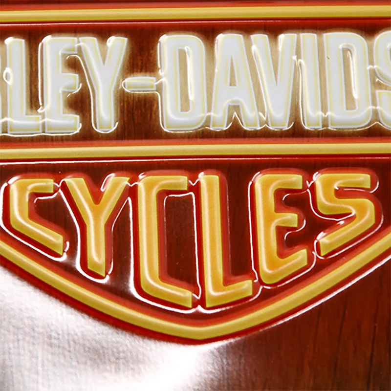 Plåtskylt Harley-Davidson neon