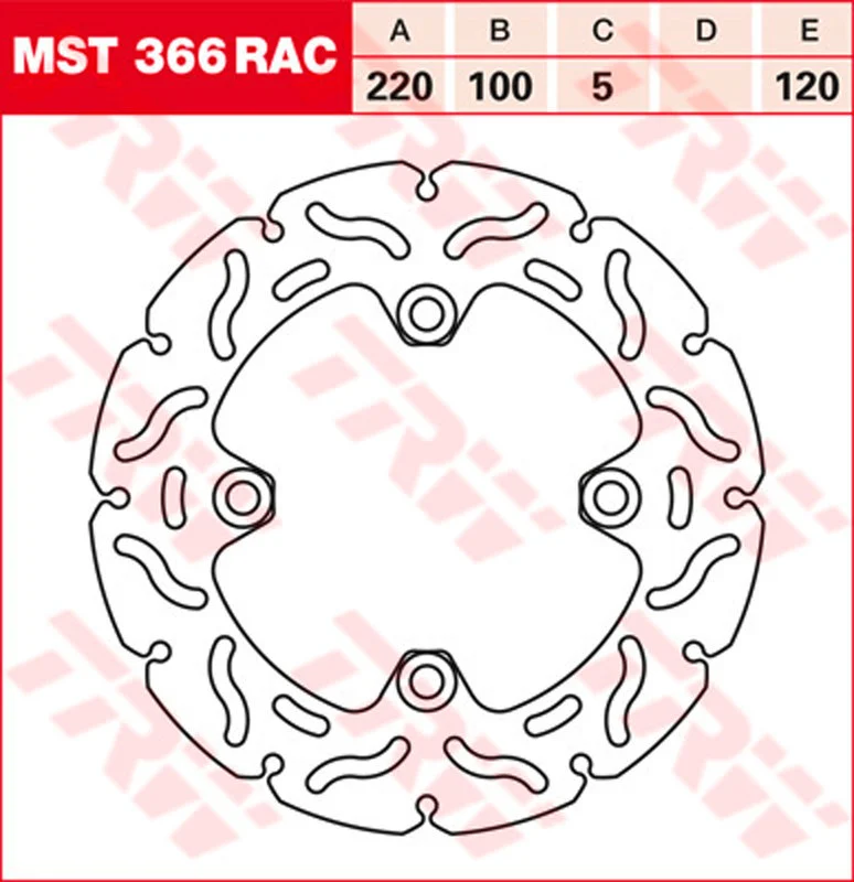 Bremsscheiben Racing, Hinten