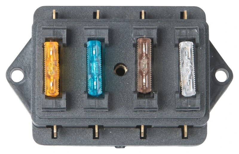 Fuse box for up to 4 fuses