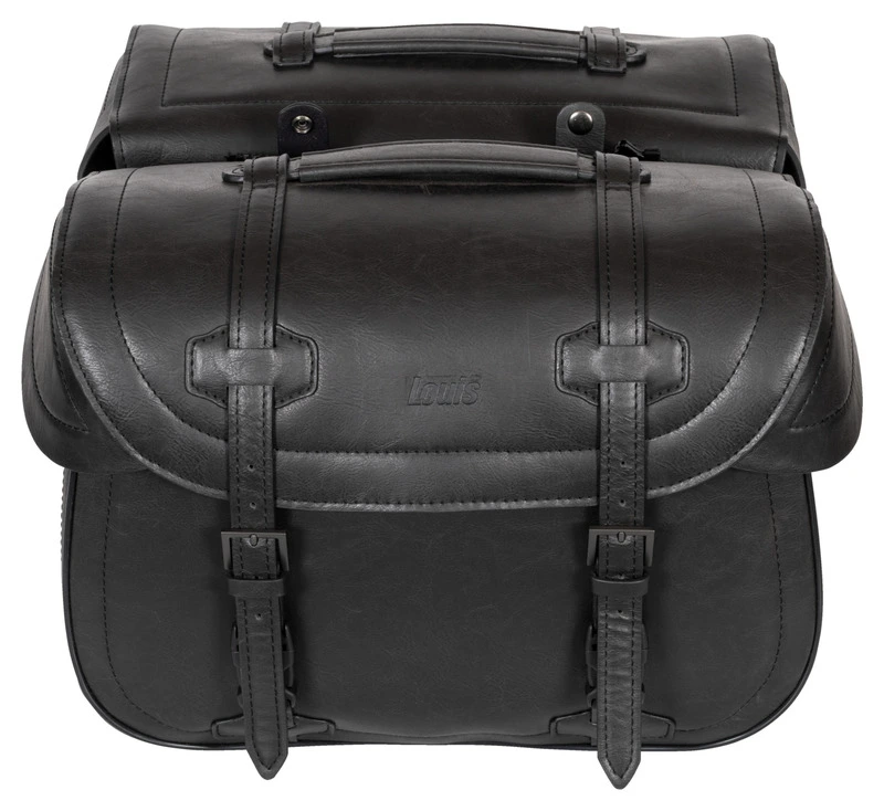 Faux leather saddlebags, Volume: 27 l