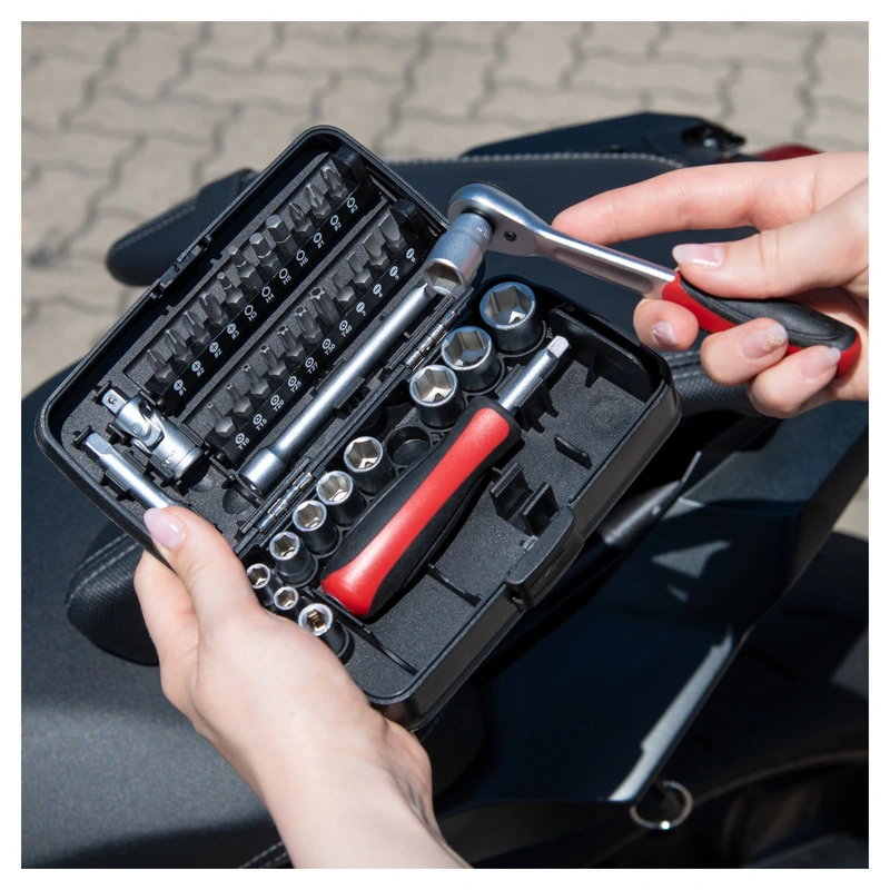 Socket wrench set 38 pieces, metric