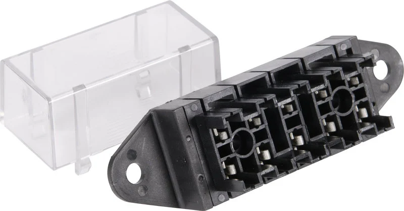 Fuse box with cover cap