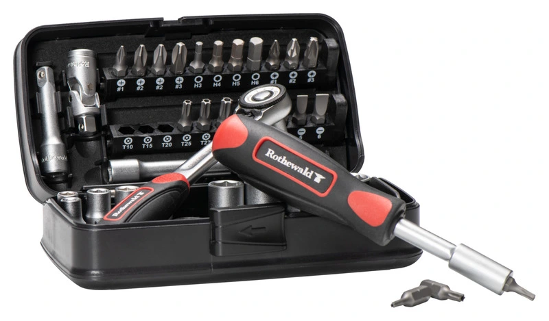 Socket wrench set 38 pieces, metric