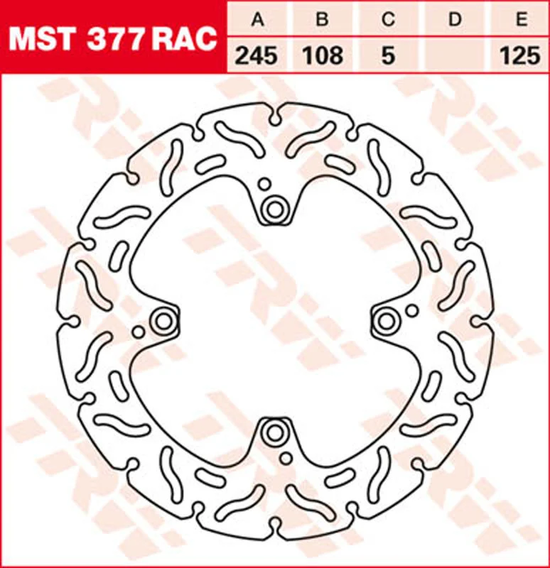 Bremsscheiben Racing, Hinten