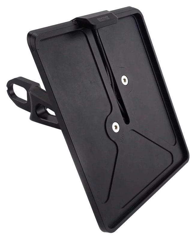 Side number plate holder with ABE