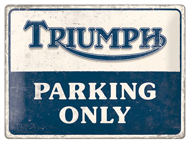 Tin-Sign Parking Only