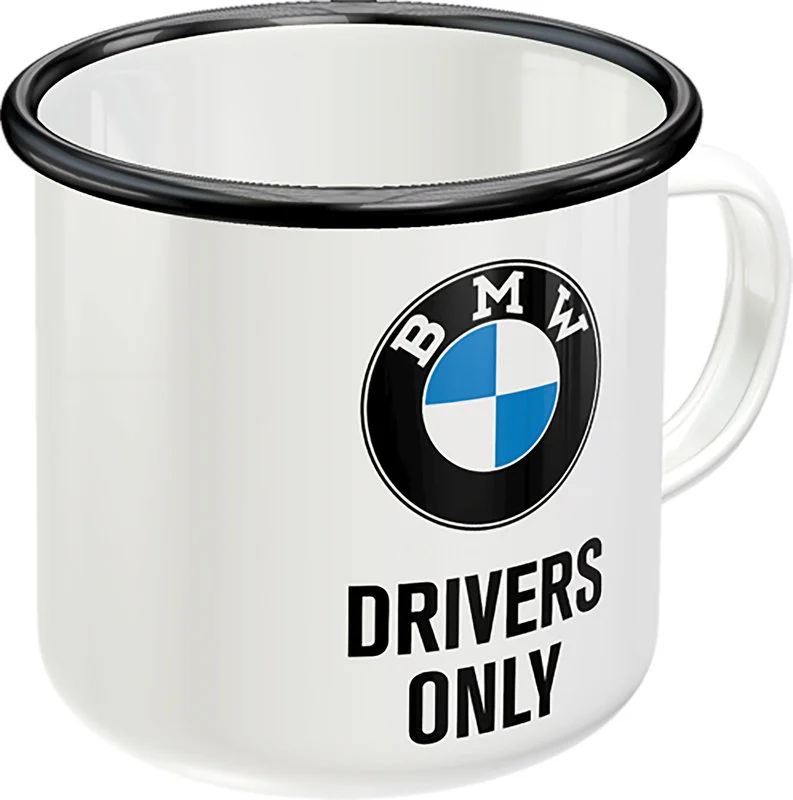 Emaljmugg BMW Drivers only