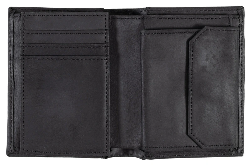 Porte-monnaie en cuir noir