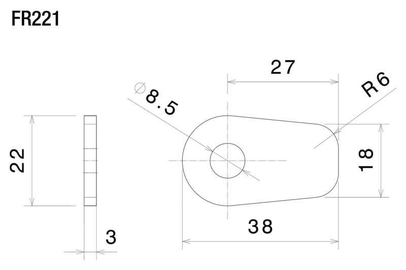Mounting kit for Rizoma indicators