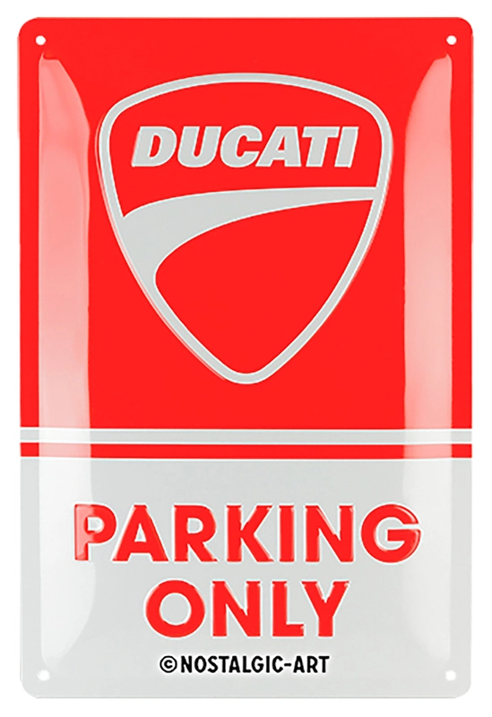 Blechschild Ducati "Parking Only"