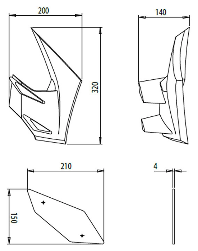 Downforce Winglet Side Spoiler