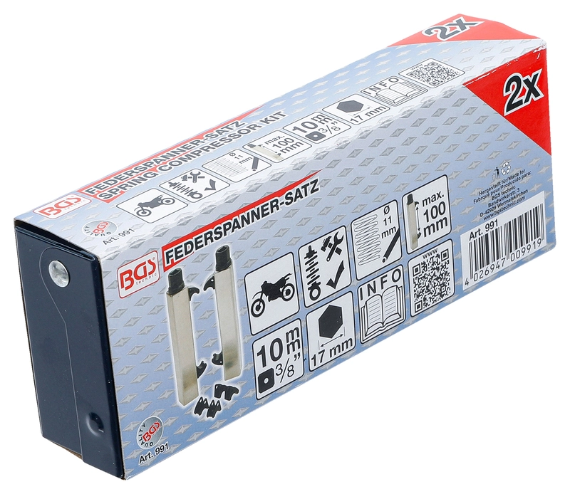 Jeu de tendeurs ressort pr motos, 2 pcs.