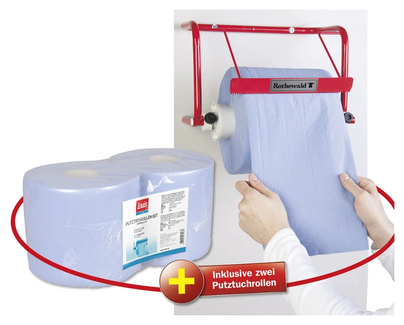 Wall holder set incl. 2 wiper rolls