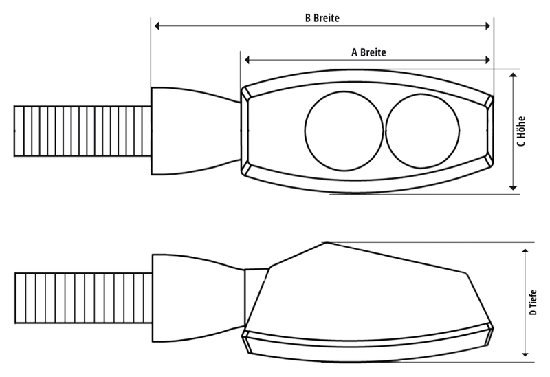 2in1 LED indicators SHORTY FIN