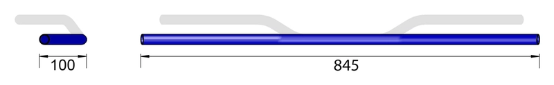 Drag Bar Wide Handlebar with H-D rib LD2