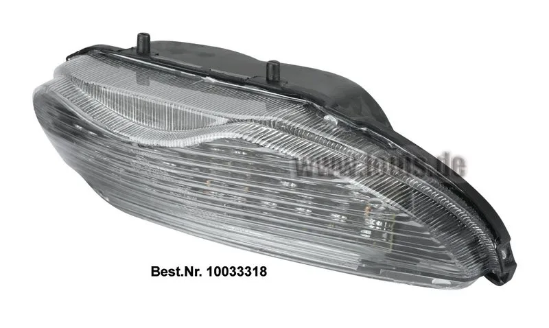 LED-baglys af klar glas