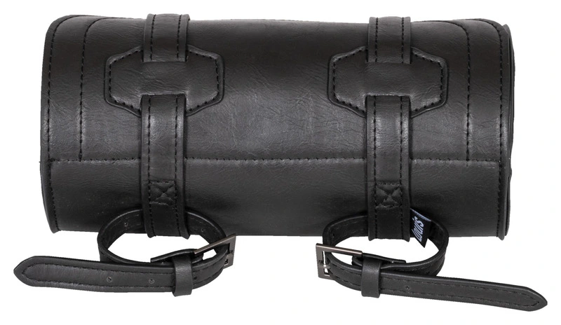 Faux leather tool bag, black