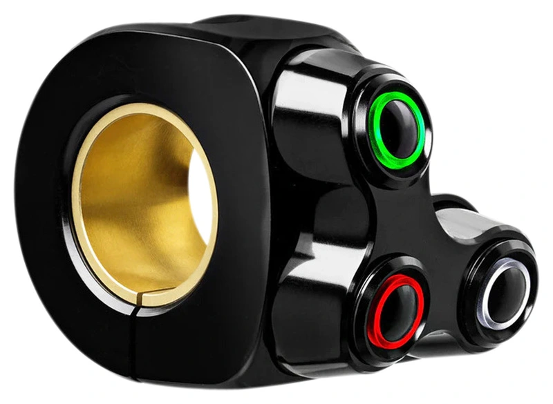 mo.switch basic LED, 3 boutons, noir