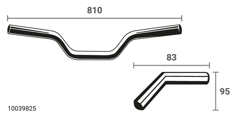 Guidon Alu Tour, Largeur 810 Mm