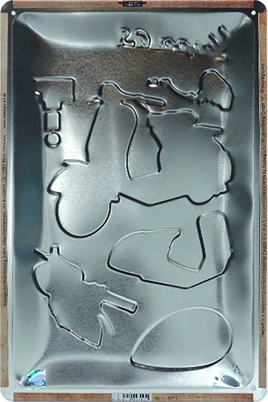 Metalen wandbord Vespa logo