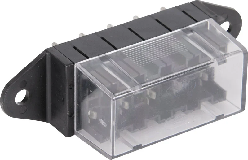 Fuse box with cover cap
