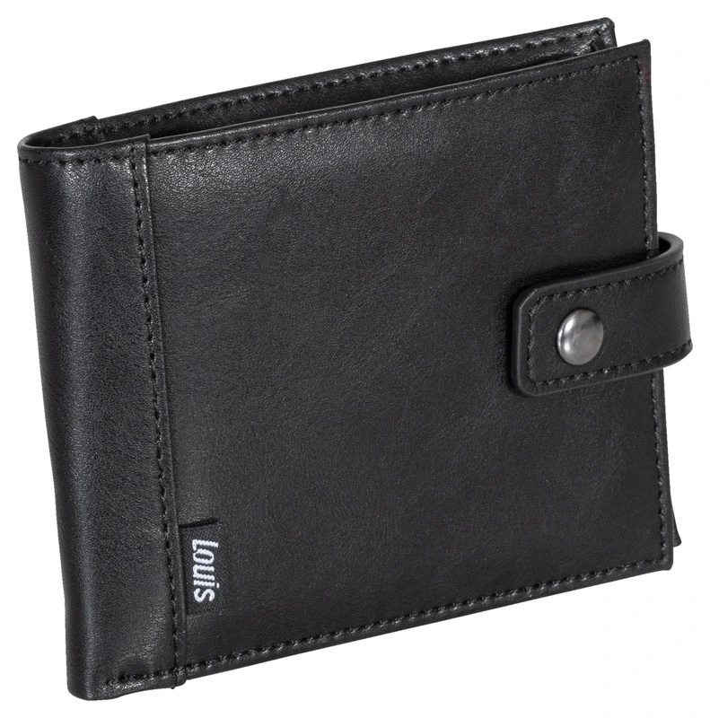 Porte-monnaie, similicuir, noir