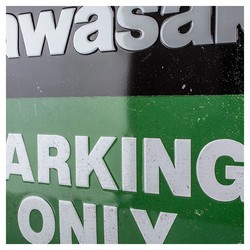 tin sign Kawasaki "parking only"