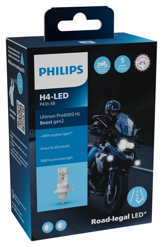 Ultinon Pro6000 Boost H4 LED gen2 Moto