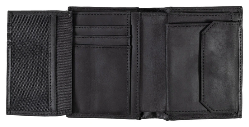 Porte-monnaie en cuir noir