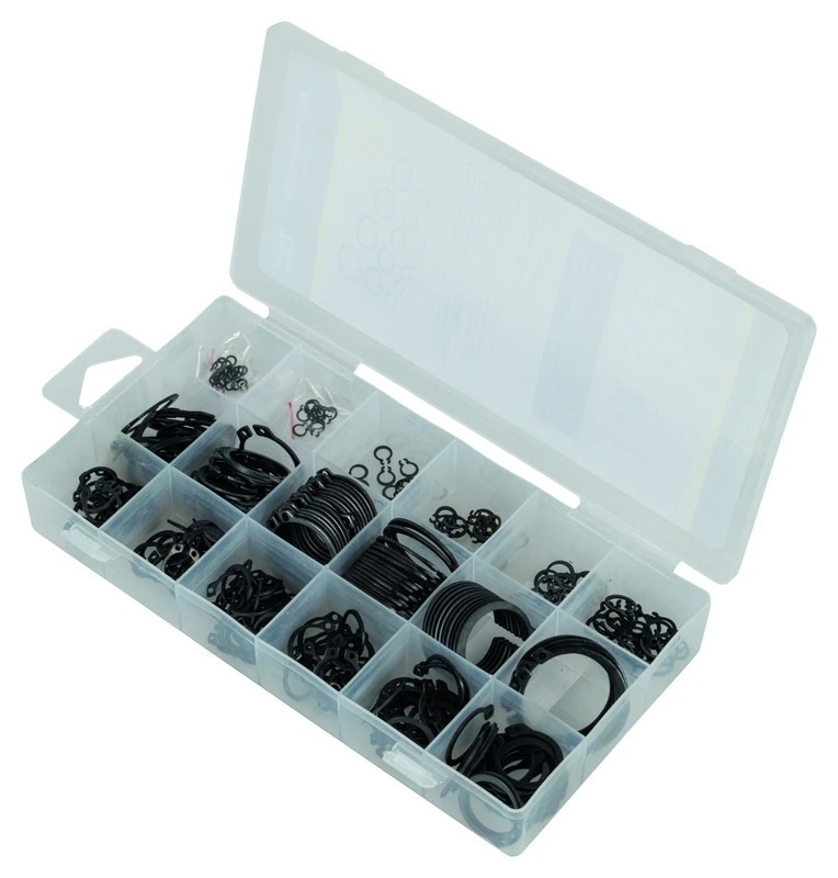 Assortment box with outer Circlips