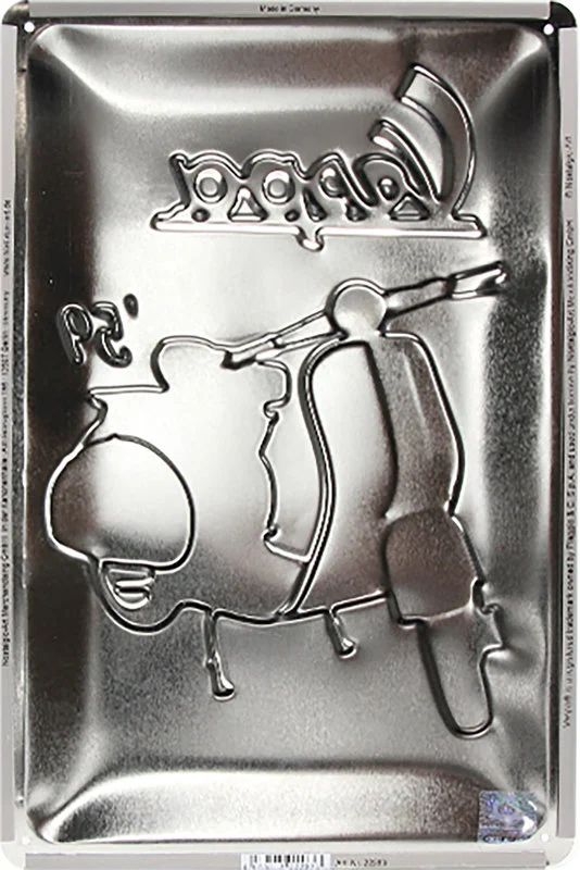 Blechschild Vespa Logo