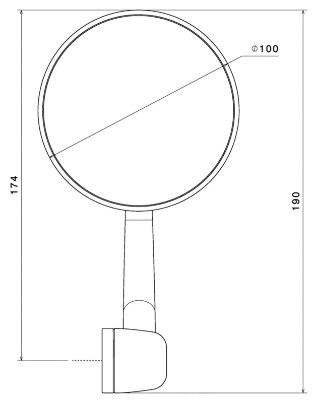 Spirit-RS aluminium handlebar end mirror
