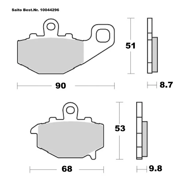 SAITO BRAKE-PADS ORGANIC