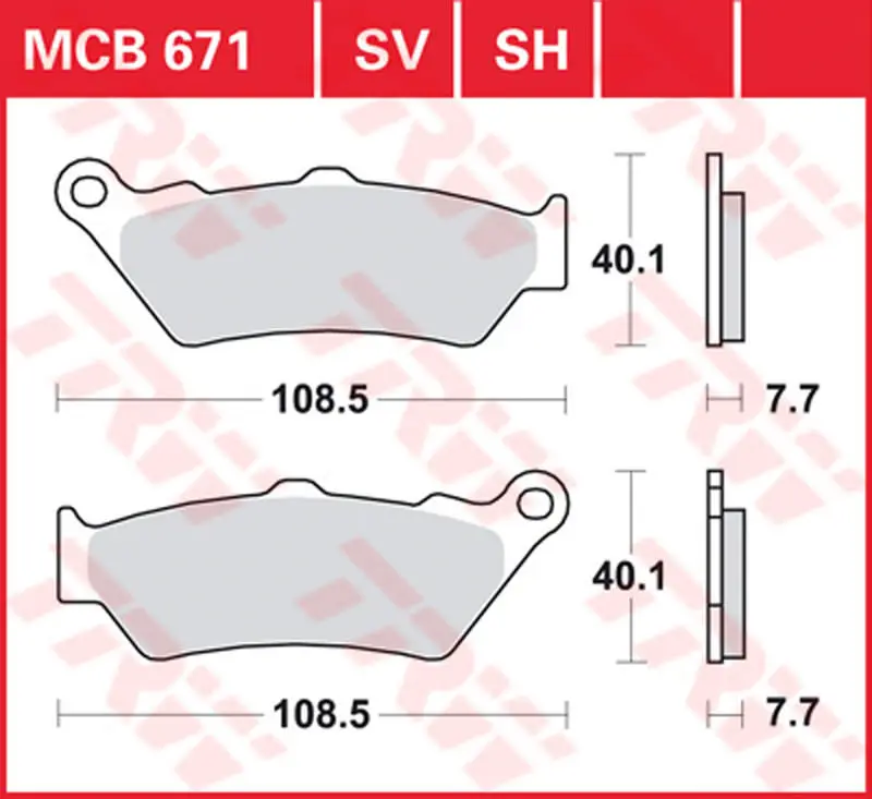 TRW BRAKEPADS ORGAN.