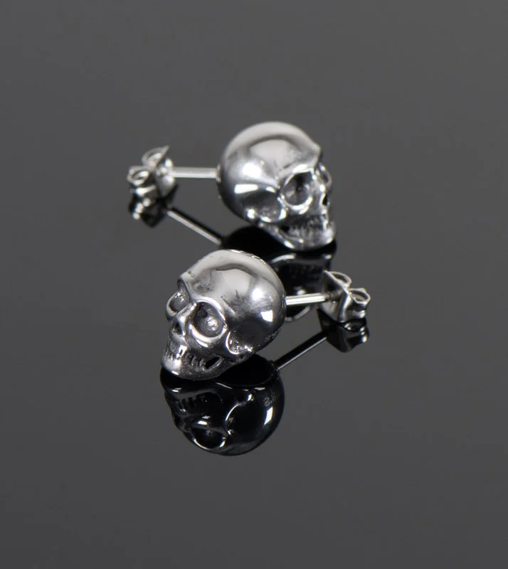 'SKULL' EAR STUDS