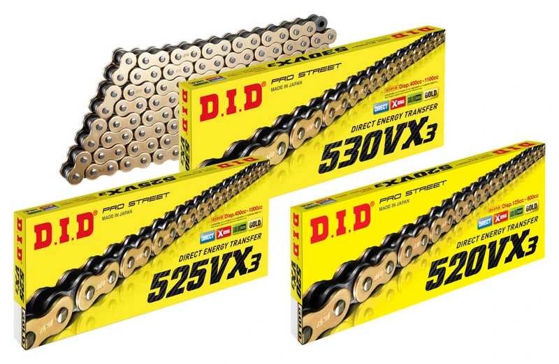 DID Drive chains VX/VX-3 G&B gold-black with connecting link