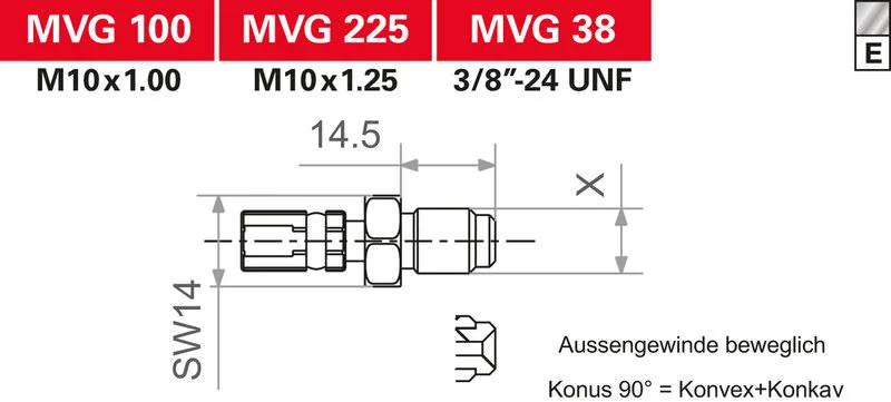 TRW VARIO FITTING MVG 38