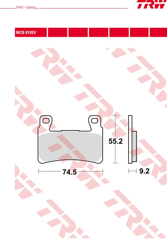 TRW BRAKE-PADS SINTER