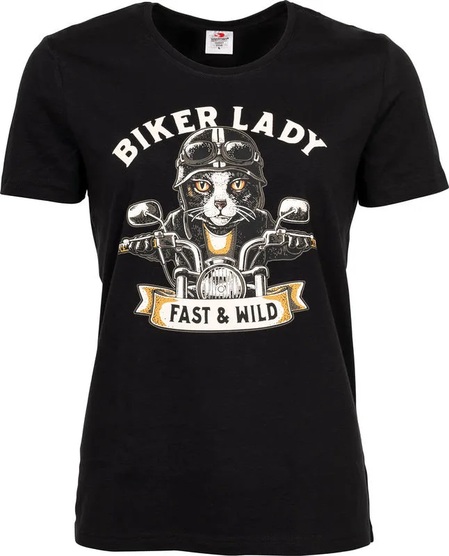 BIKER CAT DAMSKI T-SHIRT