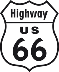 ROUTE 66 Collage Metall Schild 63,5cm groß USA Mother Road Amerika Shape NEU! 
